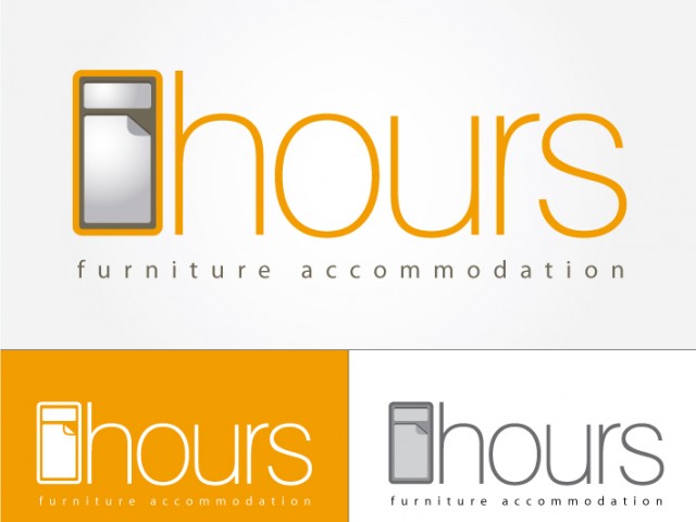 8 hours furniture accomodation logótervezés