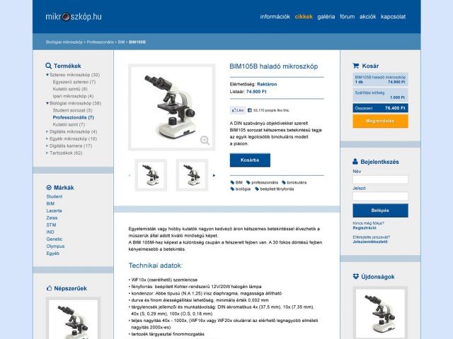 Weboldaltervezés a mikroszkop.hu számára