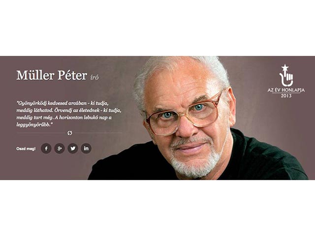 Weboldalkészítés Müller Péter író